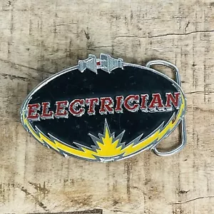 Vintage Y2K 90’s **ELECTRICIAN** COMMEMORATIVE BELT BUCKLE Made In The USA…C002 - Picture 1 of 2