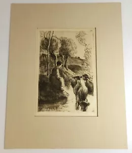 Camille Pissarro Vachere incisione sull'acqua - Foto 1 di 8