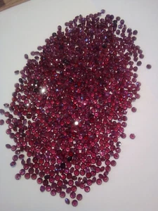 1 einzelner echter Granat, garnet Rodolith rund round facet, ca 2,5 mm k8a - Bild 1 von 5