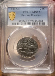2023-D Eleanor Roosevelt Quarter Extremely Rare Monkey Face on Her Left Cheek - Picture 1 of 4