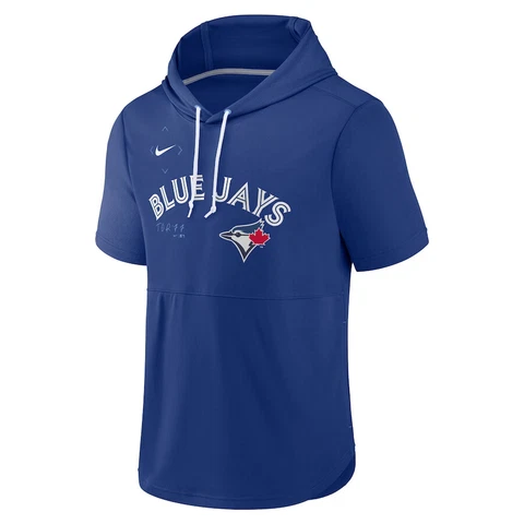 New Toronto Blue Jays Nike Springer Short Sleeve Team Pullover Hoodie Men's MLB Cover