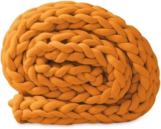 Chunky Knit Blanket 50x60 Warm Soft Cozy for Bedroom Knitted Yarn Throw Blanket - Image 1 of 4