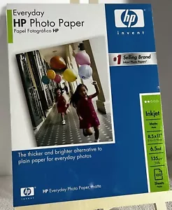 NIP New HP Everyday Inkjet Matte Photo Paper 8.5"x11" 100 sheets Q2509A 36 Lb - Picture 1 of 3