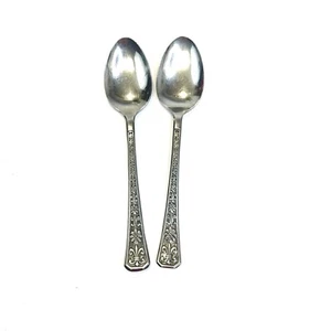 Interpur FLORENZ 8 Petal Stainless Teaspoons Lot of 2 Stainless Steel - Picture 1 of 7