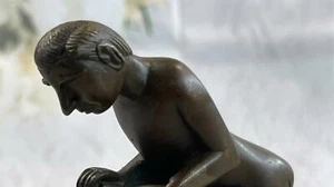 100% Solid Bronze Nude Naked Man and Woman Sculpture Home Decoration Decor Deal - Picture 1 of 5