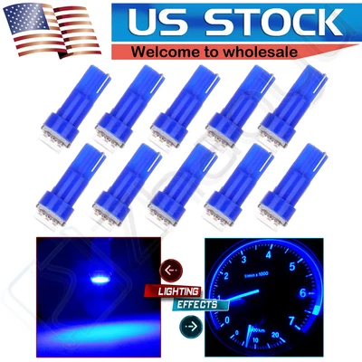 Cuadro de instrumentos 10 piezas azul T5 1-SMD 5050 medidor tablero luz LED 37 86 17 Foto 1 de 4