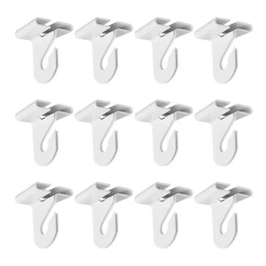12 Pair Drop Ceiling Hooks 1" W Metal T-Bar Track Clip Suspended Ceiling Hooks - Picture 1 of 7