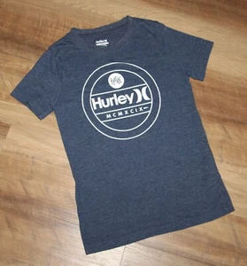 HURLEY Boy's SIZE 7/8 Navy Blue & White Graphic Print Logo Tee - Picture 1 of 2