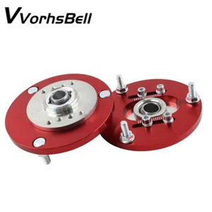 2Pc Front Coilover Top Mount Camber Plate Kit for BMW 3 Series E36 323i 325i Red - Picture 1 of 13