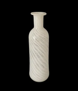🟢 Große Flasche Murano Glas Vase Bandarbeit Venini Style - Bild 1 von 3