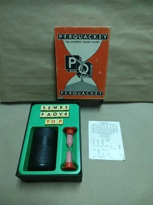 Vintage 1956 Perquackey Dice Word Game Lakeside Toys #8313 Toy Retro Board games - Image 1 of 4