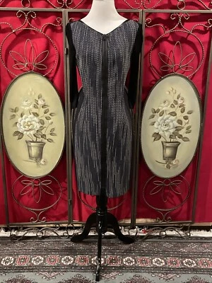 NEW Elie Tahari Dress Colleen Tweed Black Combo Elbow Sleeve Dress Size 6 Career - Image 1 of 4