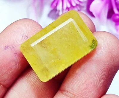 Natural Yellow Heliodor Beryl 26.70 Ct Certified Loose Gemstone With Free Gift - Image 1 of 4