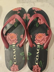 Coach Flip Flop Sandalen mit Blumenmuster Größe 10B - Bild 1 von 7