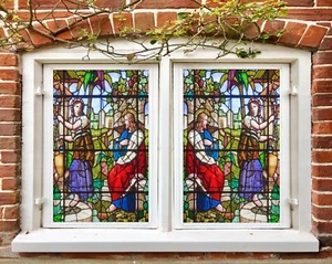 3D Garden Well D270 Window Film Print Sticker Cling Stained Glass UV Block Amy - Picture 1 of 11