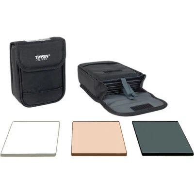 Tiffen 4x5.65" Filter Kit - Circular Polarizer, Clear, Warm UV-17, Soft Pouch - Image 1 of 4