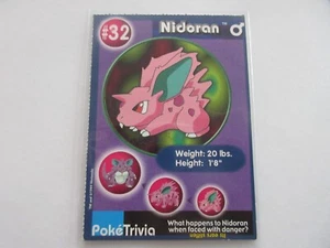 Nidoran Male Burger King Poke Trivia Pokemon Card NM - Picture 1 of 2