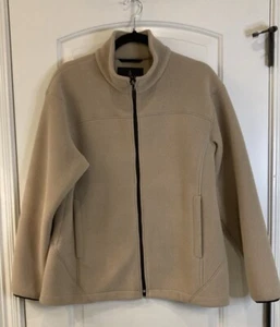 London Fog Womens Medium Lined Fleece Zipper/Zip Jacket Khaki W/Black Lining - Picture 1 of 8