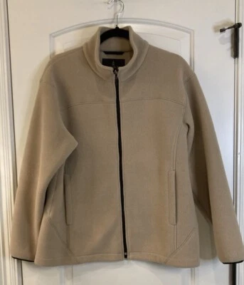 Chaqueta London Fog para mujer forrada mediana polar con cremallera/crebilla caqui con forro negro Foto 1 de 4