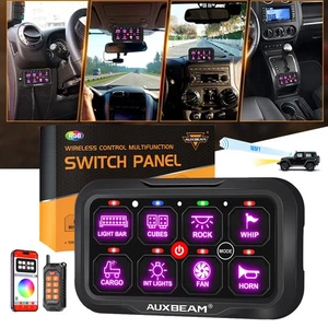 AUXBEAM 8 Gang Switch Panel AC-800 RGB bluetooth Remote Control For Chevy 21-23 - Picture 1 of 12