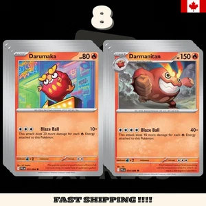 4X Darumaka/Darmanitan Playset -  015,016/094 PFL Pokemon card - Bild 1 von 1