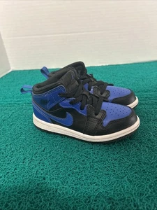 Nike Air Jordan 2 Mid Blue/Black White TD Size 9c 640735-077 Toddler - Picture 1 of 9