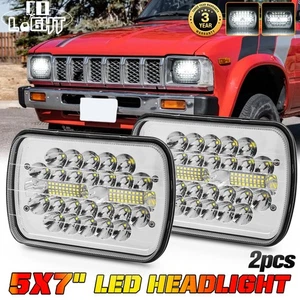 Pair 7x6'' 5x7" LED Headlights Hi/Lo for 1983-2004 Toyota Hilux w/ Canbus DOT - Picture 1 of 12