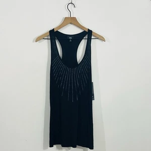 Mossimo Tanktop U-Ausschnitt Paillettenausschnitt lässig Y2K-Stil mit Stretch + Etikett - Bild 1 von 10