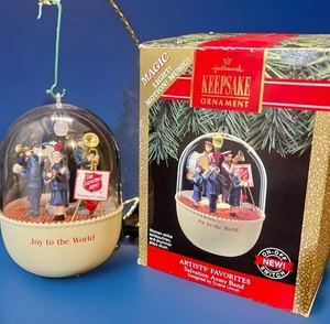 Vintage Hallmark Andenken Ornament 91 Heilsarmee Band Licht Bewegung Musik 🎵funktioniert - Bild 1 von 16
