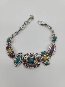 Pulsera Brighton "Always Cross" - Estilo Suroeste - Piedras Multicolores - Imagen 1 de 5