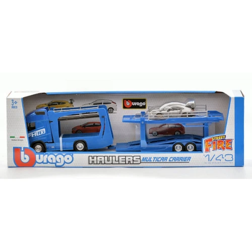 VOLVO FH16 GLOBETROTTER 750 XXL BLUE + PORSCHE 911 GT2 1:43 Burago Camion Modell - Immagine 1 di 1