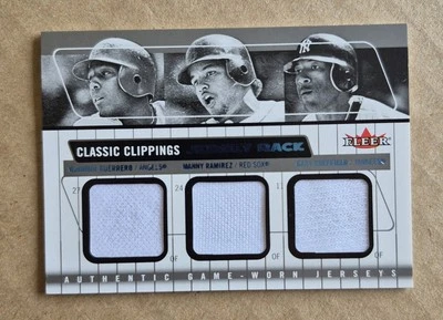 VLADIMIR GUERRERO MANNY RAMIREZ GARY SHEFFIELD 2005 Fleer Classic Clippings  - Image 1 of 2