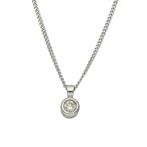 Ladies 18ct White Gold Diamond Pendant & 18" Chain - 0.30ct - Picture 1 of 6