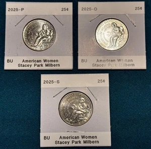 2025 P/D/S - STACY PARK MILBERN - American Women Quarters Set of three coins - Bild 1 von 3