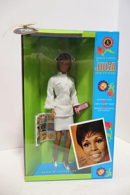 Barbie Coleccionista 50 Aniversario Diahann Carroll Enfermera Julia Muñeca CAJA DAÑADA Foto 1 de 4