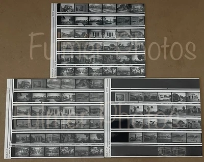 3 Rare VTG 8x10 Contact Sheets B&W Photo HISTORIC Clearwater FL Architecture COA - Image 1 of 4