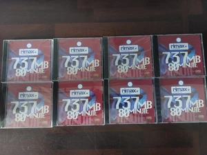 Rimax CD-R 737MB 80Min 52x Blank Recordable Discs –8 Pack – NEW - Picture 1 of 4