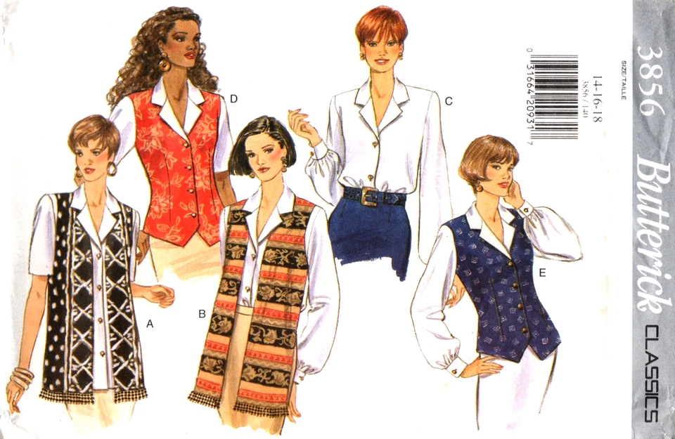 Misses Tops with Overlay Simplicity Sewing Pattern 3856 Sizes 14 16 18 - Image 1 of 2