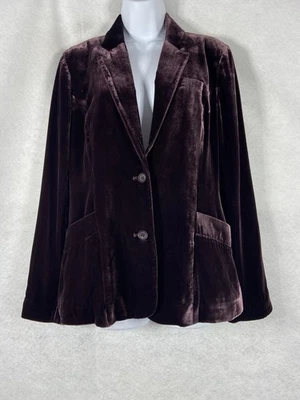 Sundance Jacket Women’s 8 Brown Blazer Velvet Long Sleeve Silk Blend EUC - Image 1 of 4