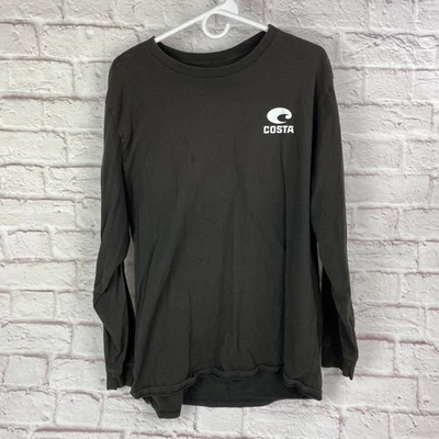Costa Shirt Mens XL Black Long Sleeve Graphic Outdoor Fishing Explore est. 1983 - Image 1 of 4