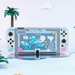 Shark Protective Case Slim Cover for Nintendo Switch OLED and Joy Con - Picture 1 of 11