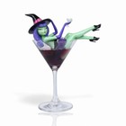 PRE-ORDER 8.5" Purple Hair Witch In Martini Halloween Decor *SHIPS 6/2026* NEW