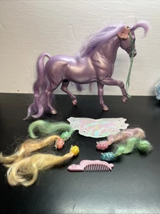 1982 Lady Lovely Locks SILKY MANE HORSE w Saddle, Reins, Comb, 5 Pixietails R4 - Picture 1 of 12