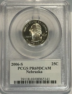 2006 S Proof Nebraska State Quarter, PCGS PR69 DCAM Ultra Cameo! 🔥 - Picture 1 of 2