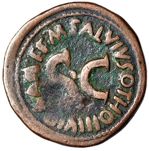 Augustus AE als "Portrait links / SC" M Salvius Otho Moneyer - Bild 1 von 5