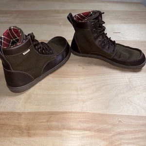 Stivali da trekking stringati vintage Lems Boulder Timber da uomo 12/Eu 45 in pelle marrone. - Foto 1 di 7