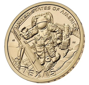 2025-P American Innovation Dollar. Texas. Astronaut ISS Spacewalk NASA. UNC BU - Picture 1 of 2