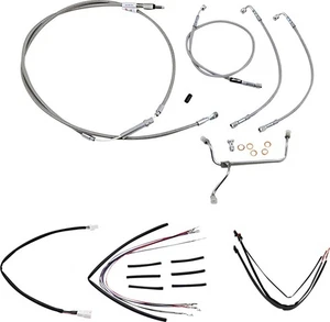 Burly Handlebar Cable/Line Kit for 16" Hangers w/o ABS Stainless #B30-1153 - Picture 1 of 1