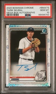 2020 Bowman Chrome Detroit Tigers Tarik Skubal Mega Box Auto BMA-TS PSA 10 - Bild 1 von 3