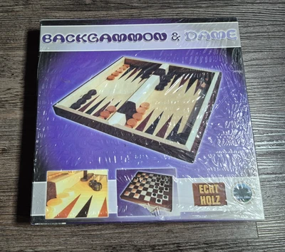 Backgammon & Dame Echtholz NEU OVP IN FOLIE HVS Spiele ✅ - Bild 1 von 4